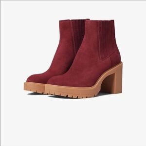 Dolce Vita Caster H2O Maroon Waterproof Suede Boots NWT